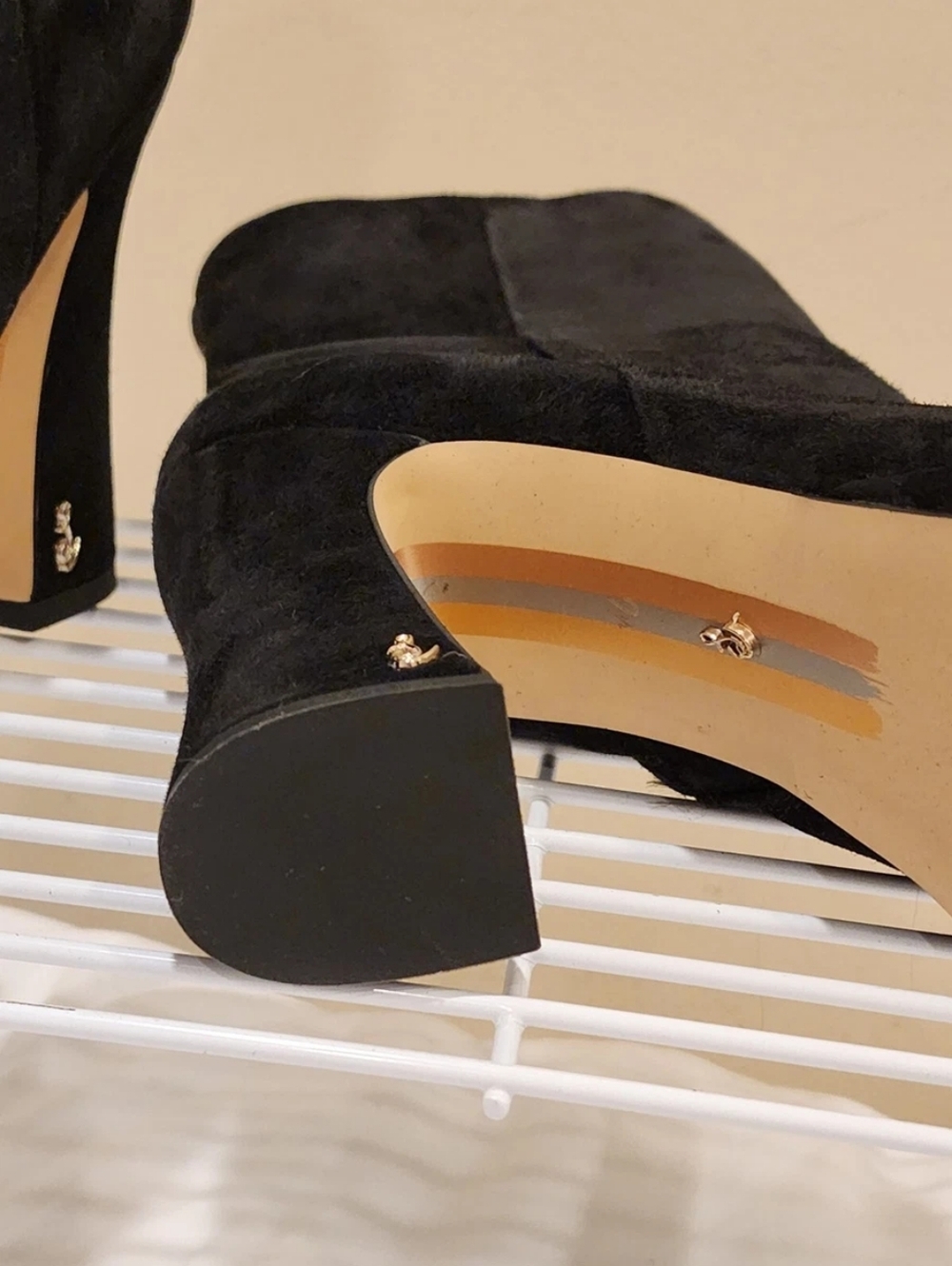 🌺Sam Edelman Womens Jaye Suede Ankle Booties Black Sz 7.5 M,NWOB, MSRP $180 - Picture 12 of 16